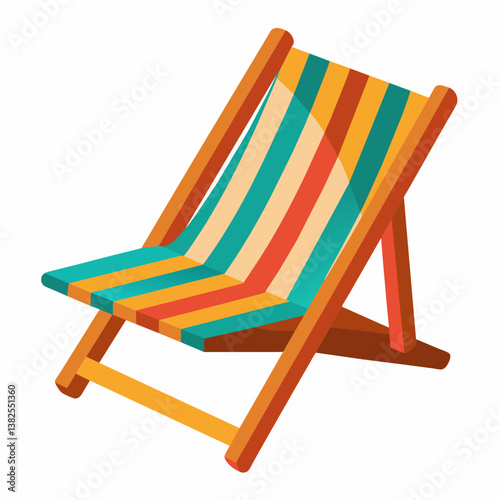 beach chair isolated on white