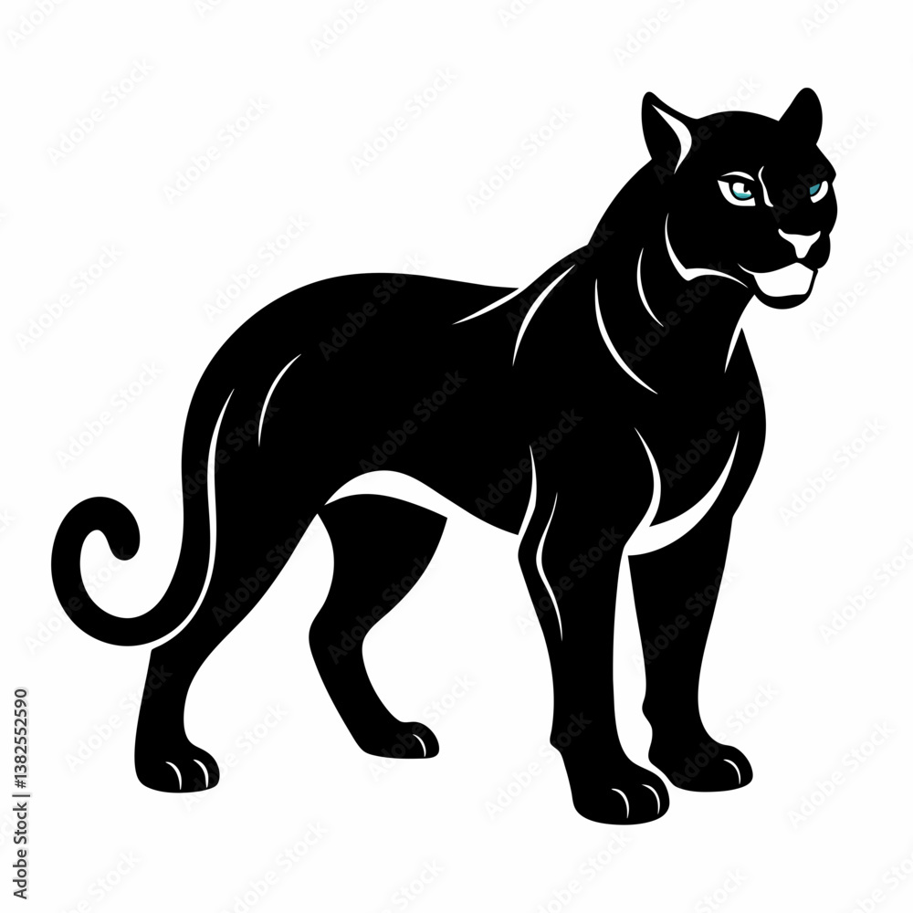 Obraz premium leopard cartoon isolated on white