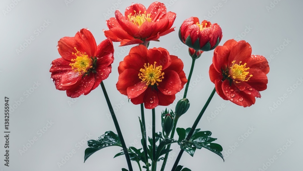 Fototapeta premium Vibrant red flowers