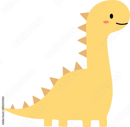 Cute dinosaur character illustration