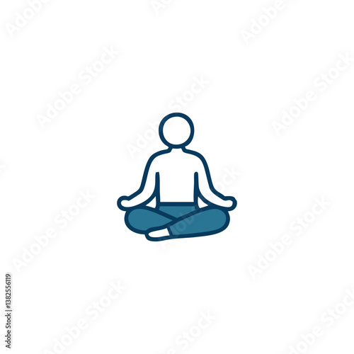 simple icon logo yoga health body
