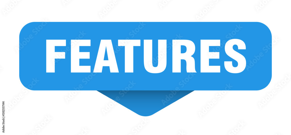 features sticker. features sign on transparent background features sticker. features sign on transparent background