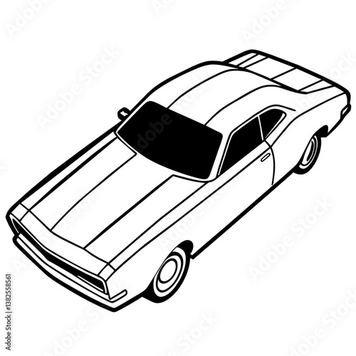 retro car vector illustration