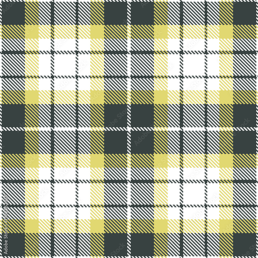 Plaid pattern seamless. Iridescent white & Vibrant charcoal grey Tartan Fabric Design. 