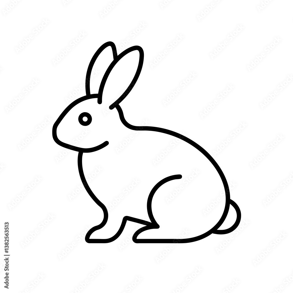 Obraz premium vector illustration of a rabbit