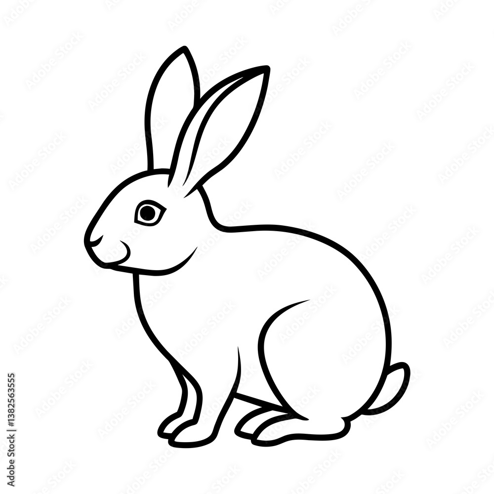 Fototapeta premium vector illustration of a rabbit
