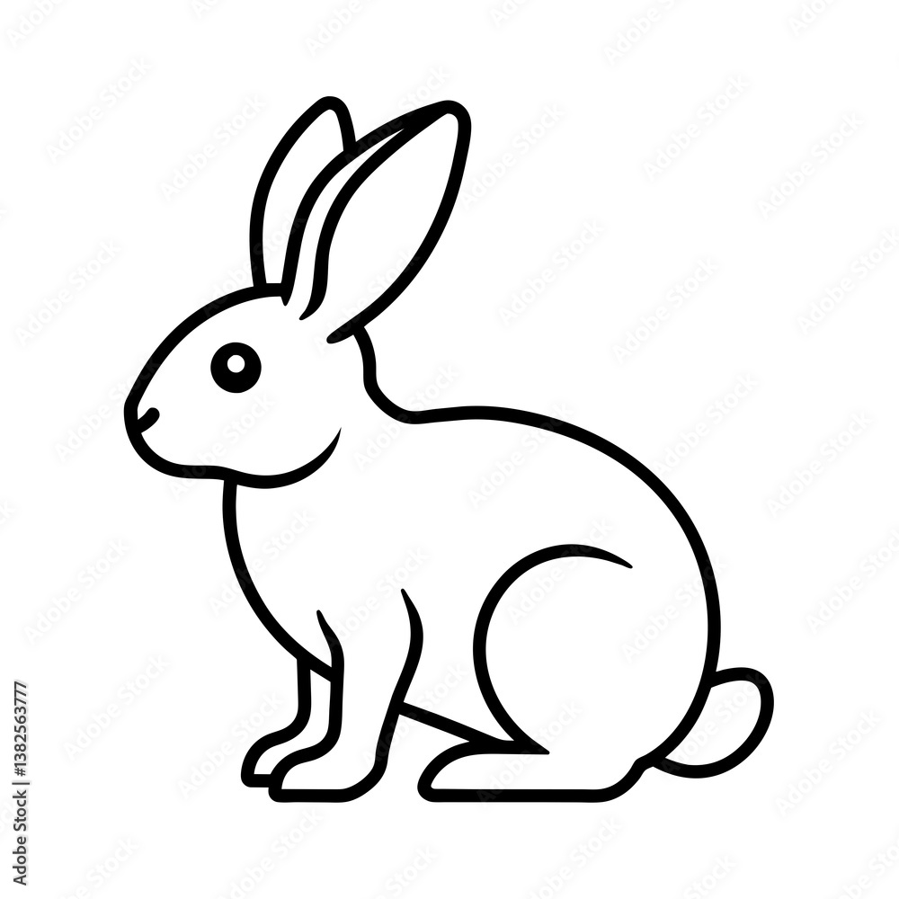 Fototapeta premium vector illustration of a rabbit