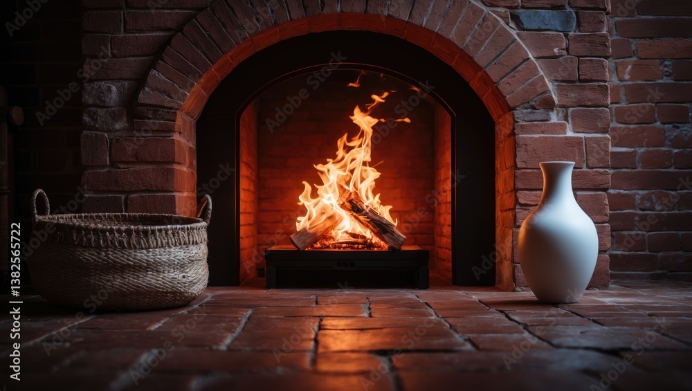 Gas Fireplace with Surrounding Design Gas Fireplace with Surrounding Design