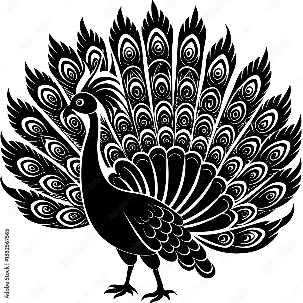 Fototapeta premium peacock vector illustration