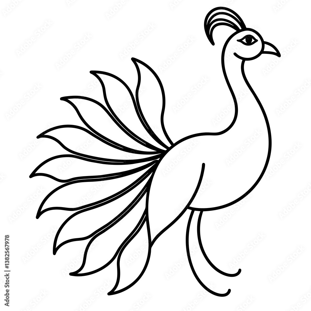 Obraz premium peacock vector illustration