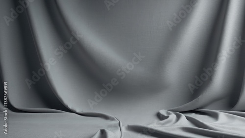 Grey fabric texture backdrop. Textile material, furniture design and decor. photo