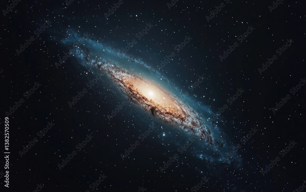 Fototapeta premium Spiral Galaxy in Deep Space: Cosmic Swirl of