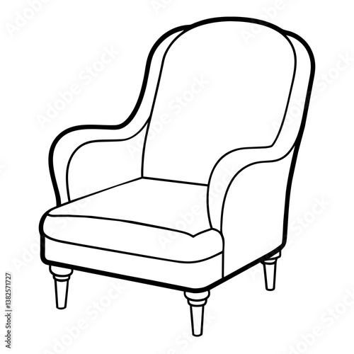 black leather armchair