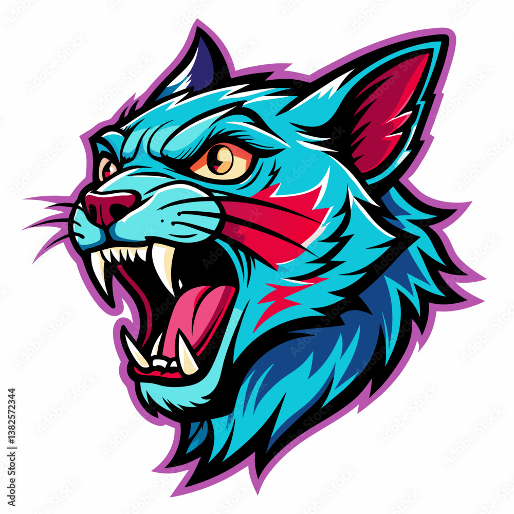 Obraz premium Angry Tiger head mascot