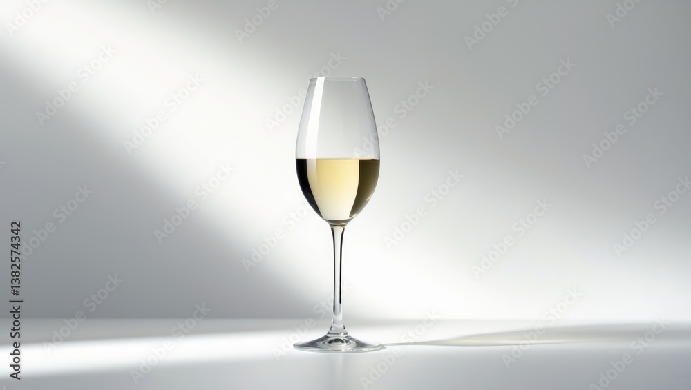 Glass of white wine placed on a background. Glass of white wine placed on a background.