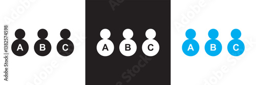 People segmentation icon. Vector  for websites, mobile interfaces, presentations,  banner, visual branding etc. Vector illustration. isolated on white and black background. EPS 10