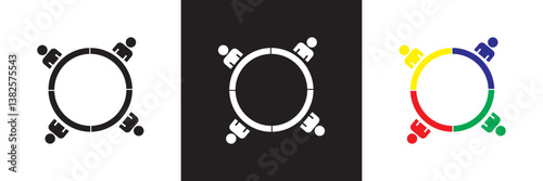 People segmentation icon. Vector  for websites, mobile interfaces, presentations,  banner, visual branding etc. Vector illustration. isolated on white and black background. EPS 10