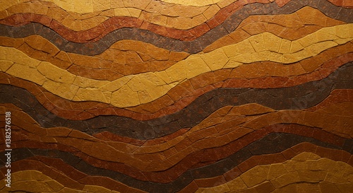 Abstract Wavy Stone Mosaic Texture Background