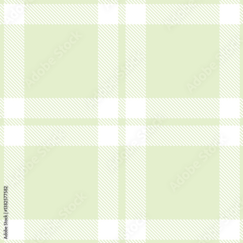 Warm eggshell Seamless Tartan with Deep white accents Fabric Design