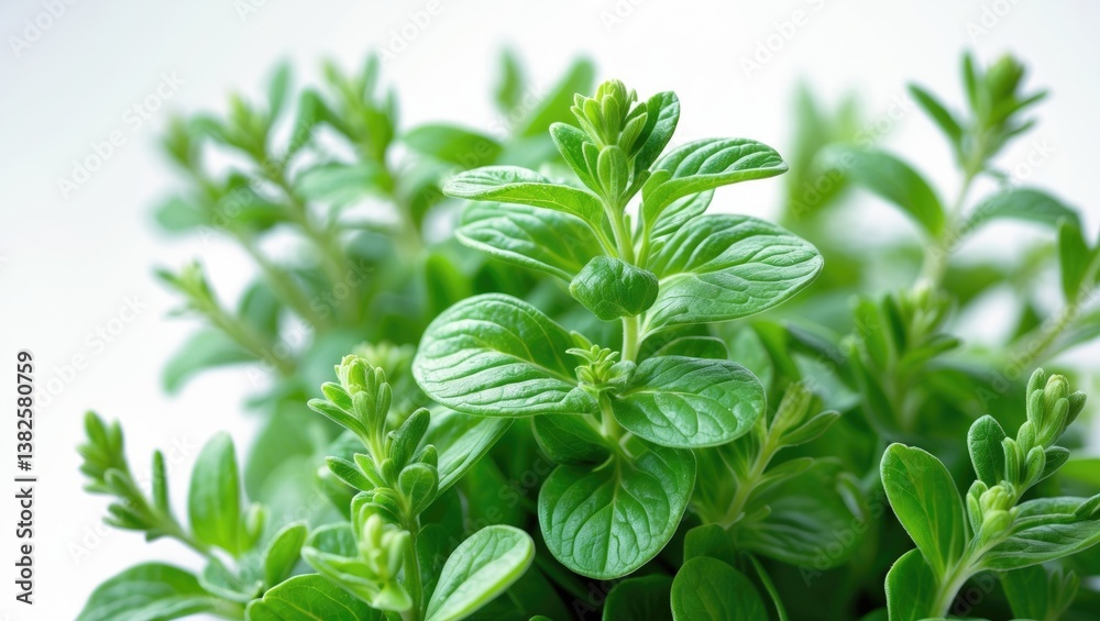 Obraz premium fresh thyme herb isolated on a white background
