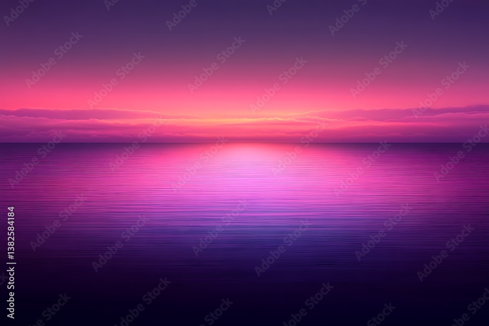 Fototapeta premium Breathtaking sunset over calm ocean waters with fiery hues reflecting on the water's surface