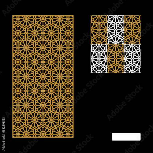 Vector Islamic Motif Design for router machine engraving