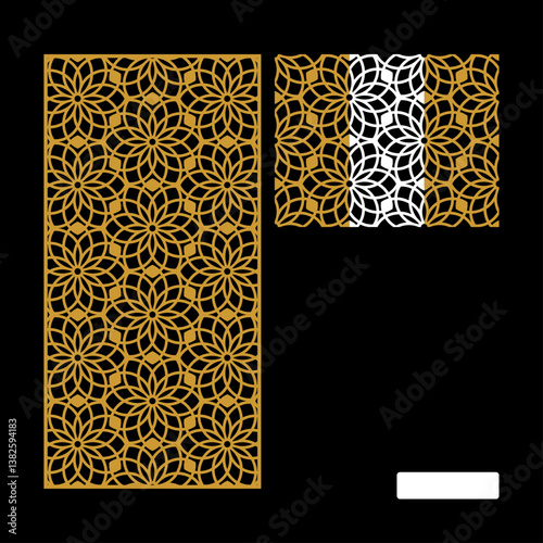 Vector Islamic Motif Design for router machine engraving