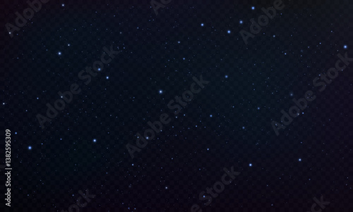 Vector cosmic space stars background. Colorful space background with stars. Universe starry pattern with glowing stars. Night sky constellations galaxy. Vector illustration