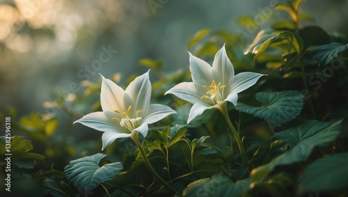 A beautiful evergreen vine enchants with its star-shaped flowers and intoxicating, sweet fragrance. This blooming plant is indigenous to Asia.