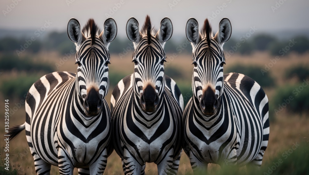 Fototapeta premium Selective focus on zebra群