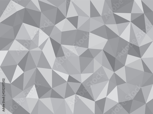 Low Poly Grayscale Abstract Geometric Background