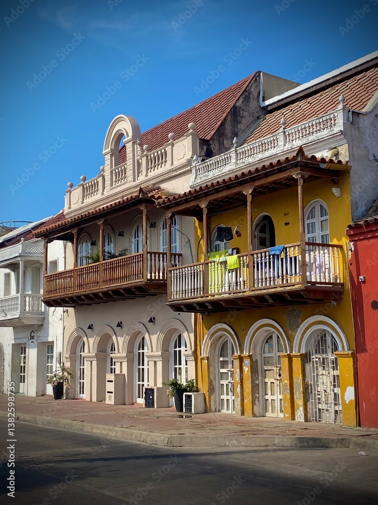 Naklejka premium ruelle de cartagena de Indias en colombie