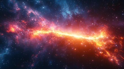 Tableau sur verre  Celestial Inferno Cosmic Firestorm Nebula of excellence in splendor beyond compare with grace  © Chirayu stock