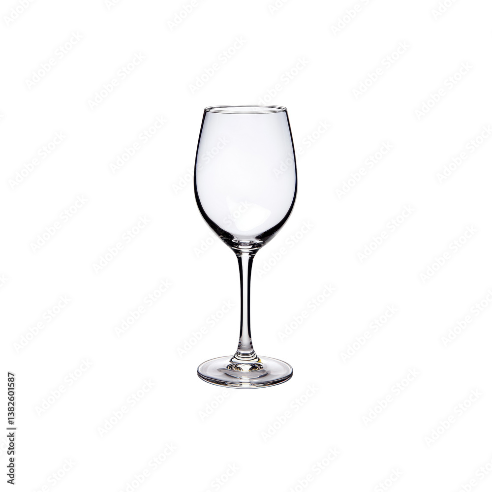Elegant Clear Glass Wine Glass on a Solid Black Background Elegant Clear Glass Wine Glass on a Solid Black Background