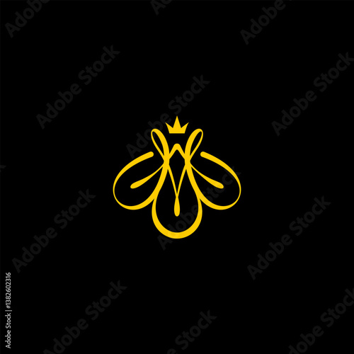 queen bee logo, minimalist luxury, elegant modern
