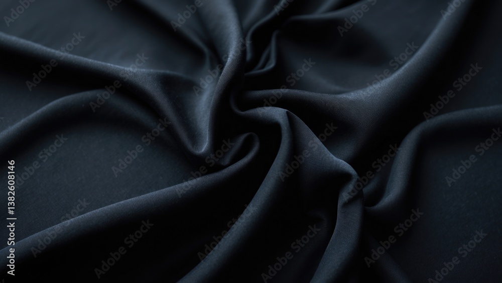 Fototapeta premium deep black fabric backdrop with blank space.