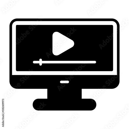 Video stream Solid Style Icon