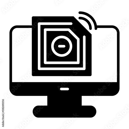 Rfid chip Solid Style Icon