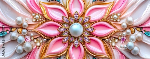 Radiant Intricate Diamond Design with Floral Shapes