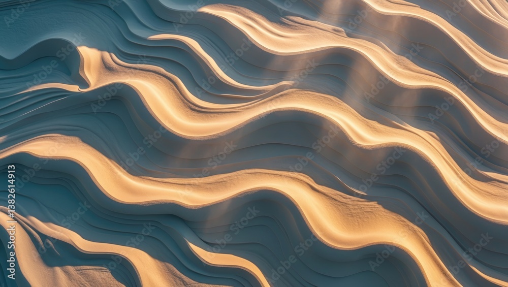 Obraz premium Grimy wet sand, grunge horizontal worn background close-up. Blurred image of pattern. Abstract natural backdrop.