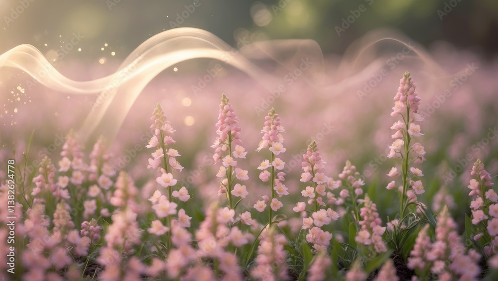 Obraz premium Amaranth flower field with a filter effect.