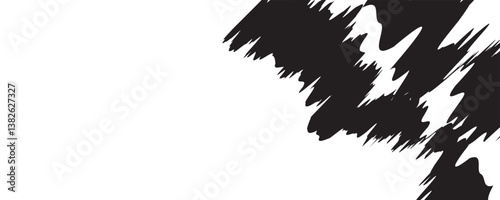 Abstract black and white background with spikes and zigzag line pattern art