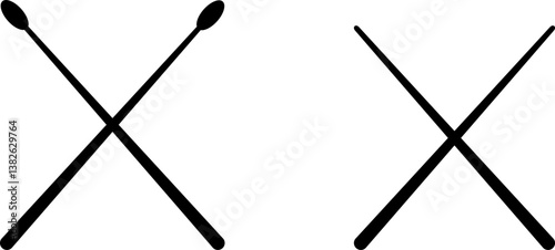 Drum sticks icon on white background. flat style. Drumsticks icon for your web site design, logo, app, UI. drum sticks symbol. drum sticks simple sign. Vector illustration.