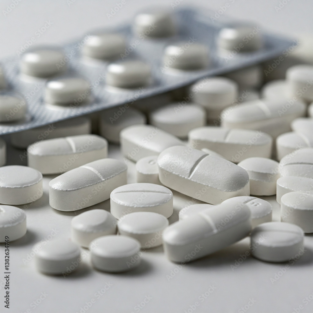 pills and capsules. Pharmacy theme, white medicine tablets antibiotic pills. pills and capsules. Pharmacy theme, white medicine tablets antibiotic pills.