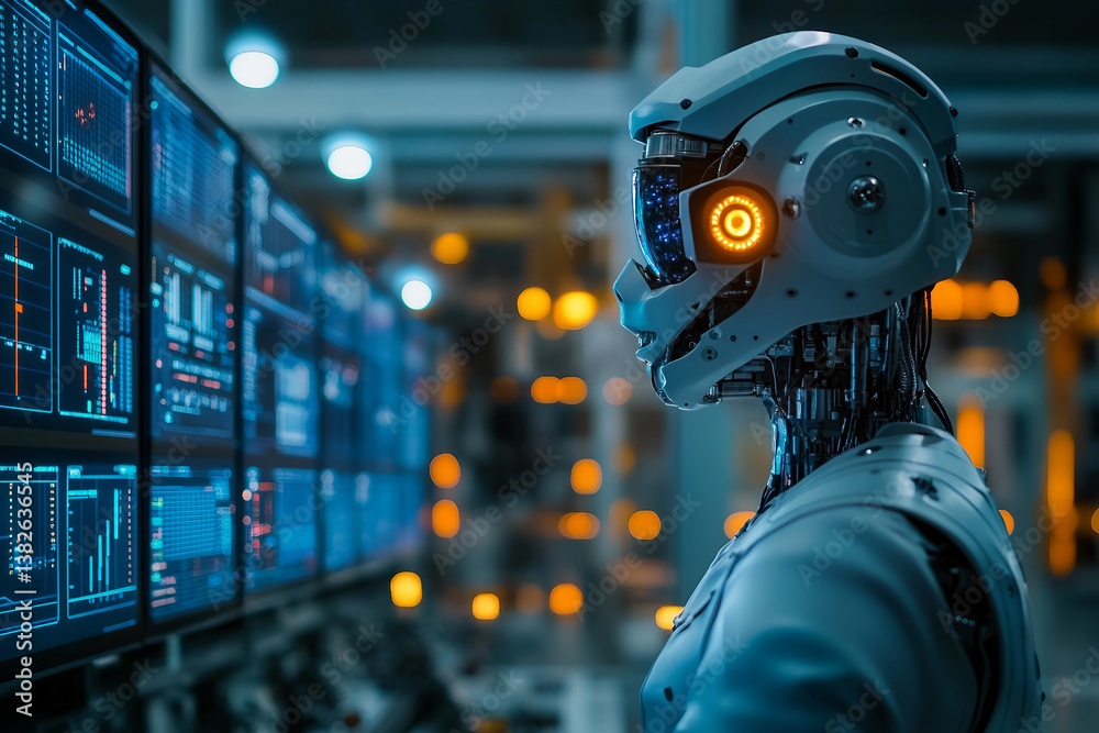 AI generated robots in a smart factory, robot production AI generated robots in a smart factory, robot production