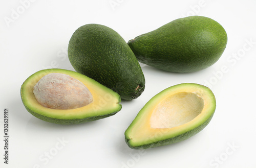 A group of fresh avocados.