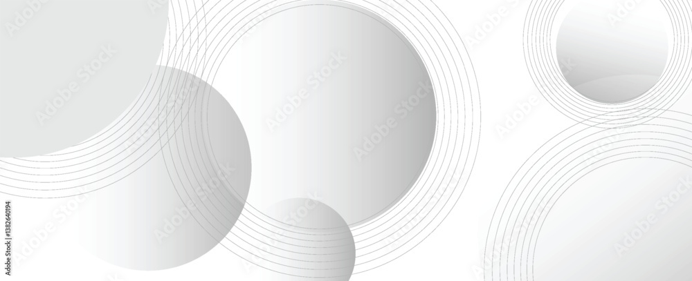 Fototapeta premium Abstract gray circle background. Vector illustration design for presentation, banner, cover, web, flyer, card, poster, wallpaper, texture, slide and business card