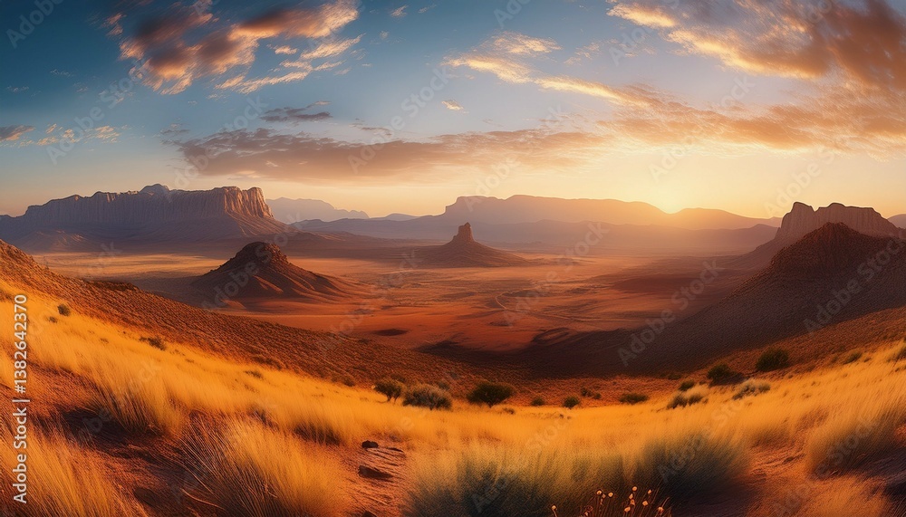 Naklejka premium Arizonas Golden Hour Buttes and Light