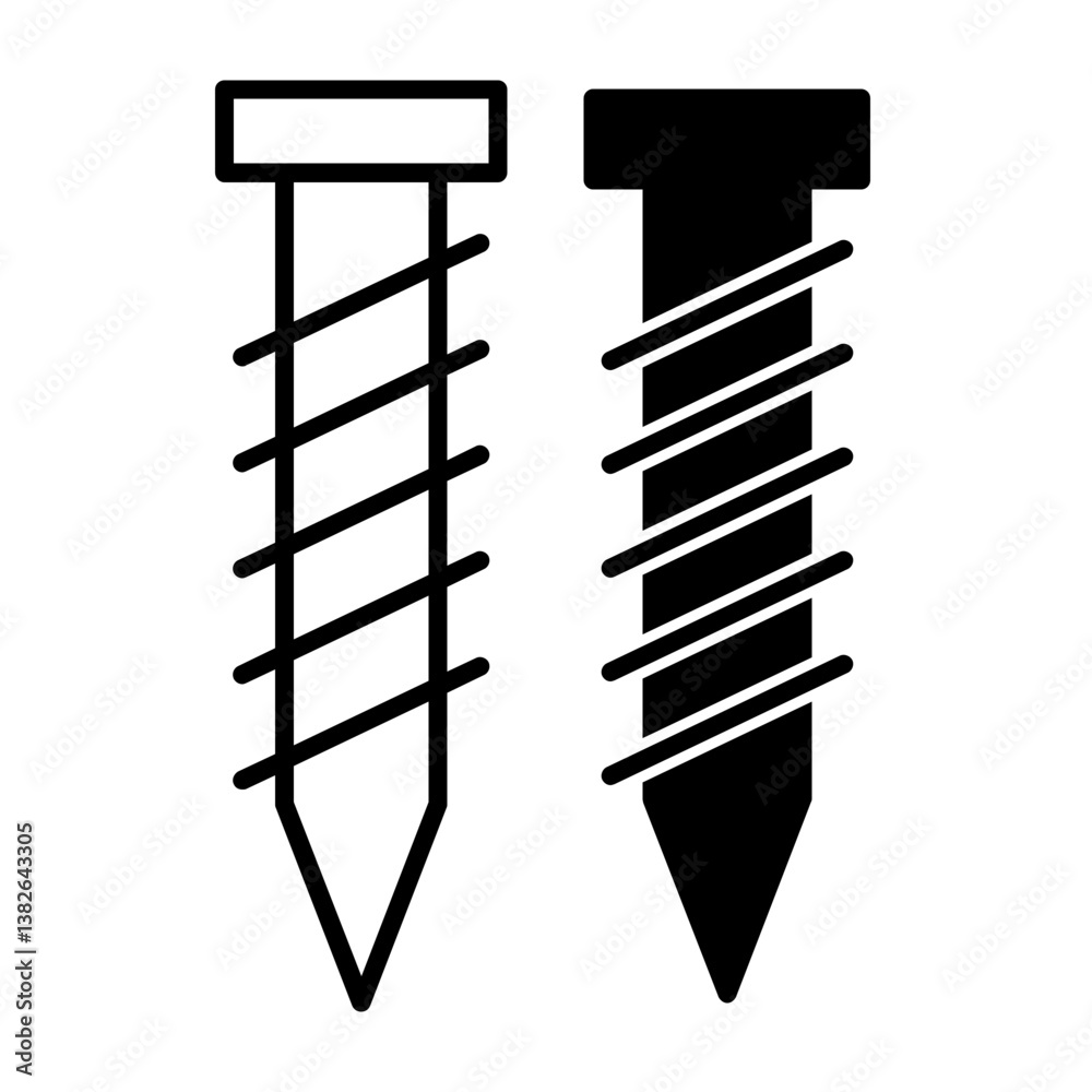 Metal Nail Icon Metal Nail Icon