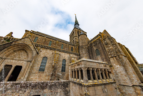 Picturesque hilltop fortress, its spire piercing the sky